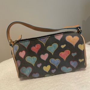 Dooney & Bourke Colorful Crayon Hearts Mini Barrel Bag
